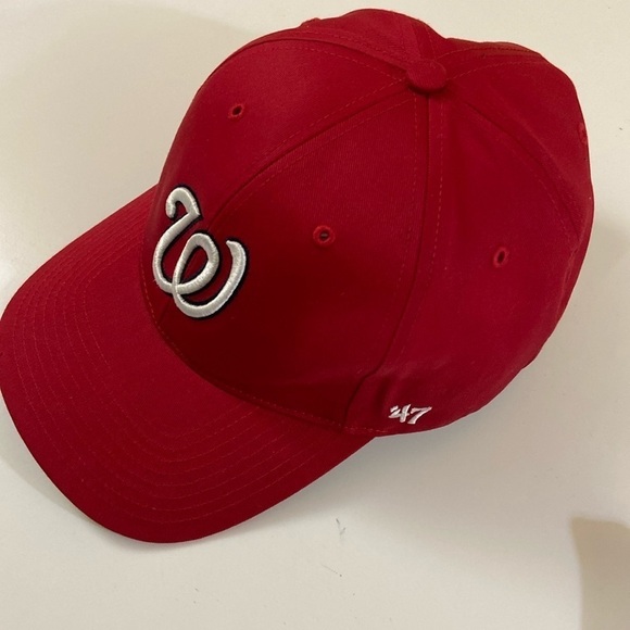 Source Unknown Other - WASHINGTON NATIONAL RED WITH WHITE EMBROIDERY ADULT 47 HAT